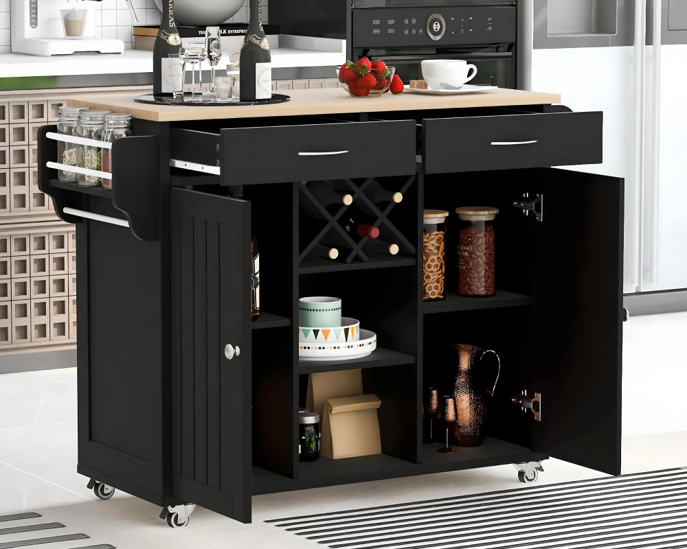 kitchen island cart with wheels